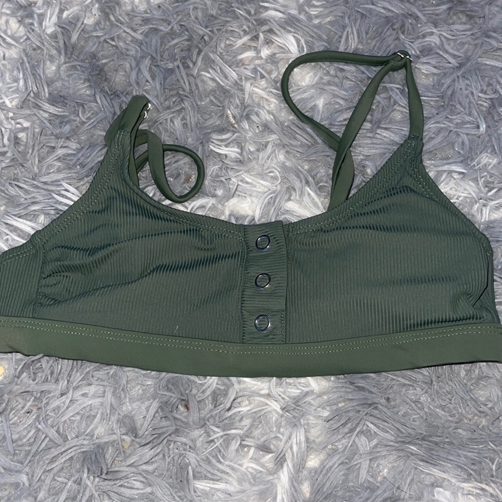 Green bathing suit top